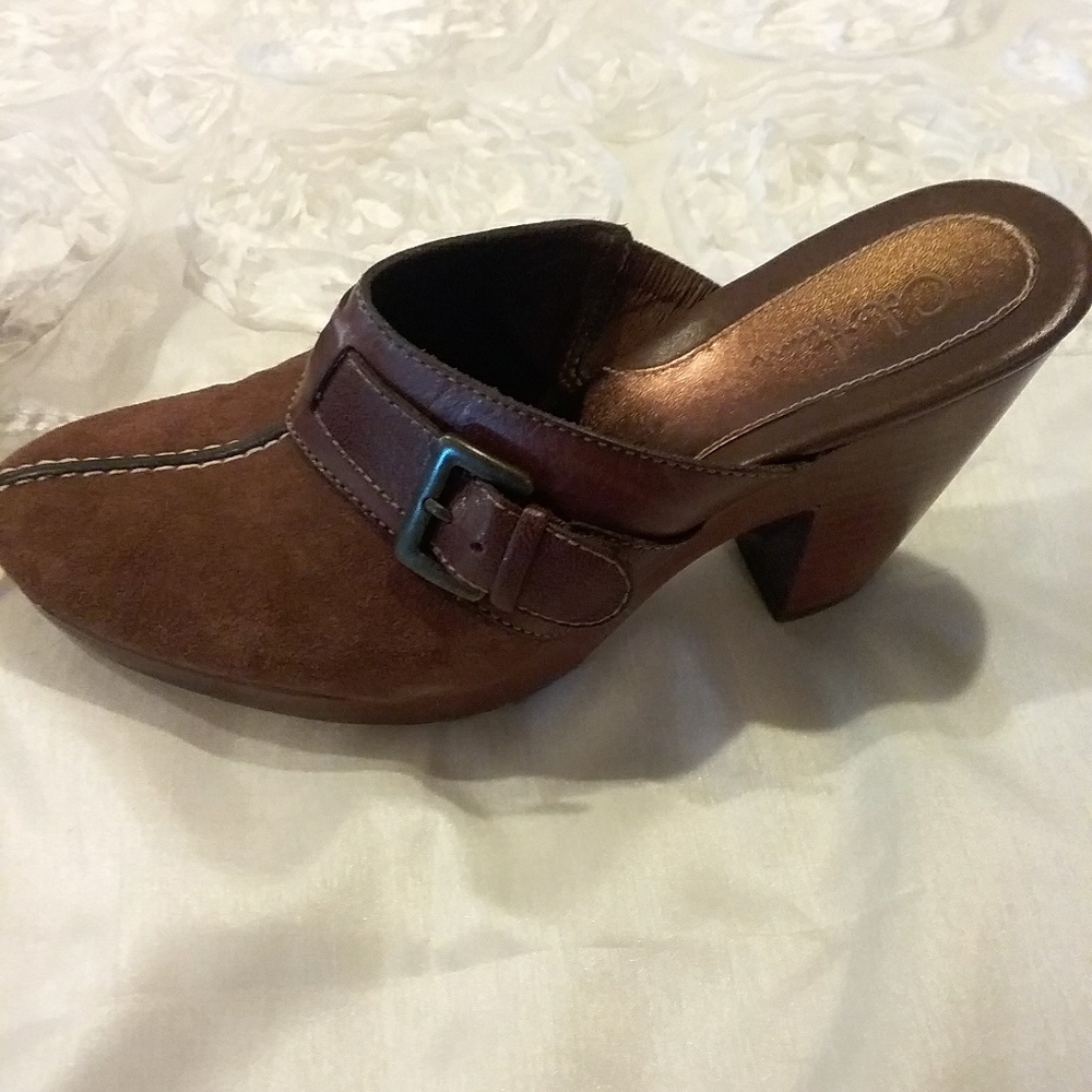 Cole Haan Leather Suede Clogs - Picture 2 of 6